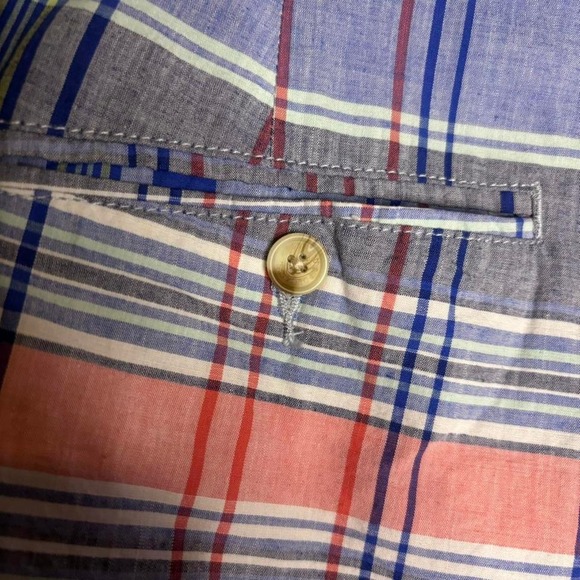 U.S. Polo Assn. Men's Blue Plaid Shorts, Golf - Picture 5 of 8